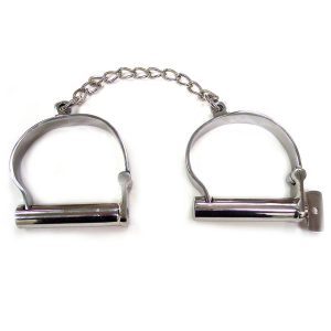 Buy Rouge Stainless Steel Ankle Shackles by Rouge Garments online.