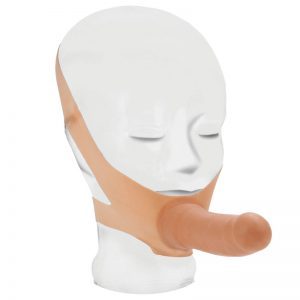 The Accommodator Face Strap On Dildo Flesh by California Exotic for you to buy online.