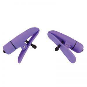 Nipplettes Virbrating Adjustable Purple Nipple Clamps by California Exotic for you to buy online.