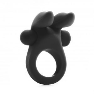 Shots Rabbit Vibrating Cockring Black by Shots Toys for you to buy online.