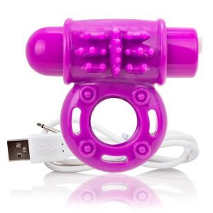 Buy Screaming O Charged OWow Purple Vibrating Cock Ring by Screaming O online.