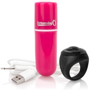 Buy Screaming O Charged Vooom Pink Remote Control Bullet Vibe by Screaming O online.