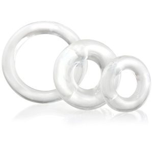 Buy Screaming O RingO x3 Clear Cock Rings by Screaming O online.