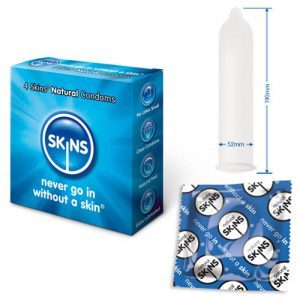 Buy Skins Condoms Natural 4 Pack by Skins Condoms online.