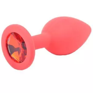 Buy Small Red Jewelled Silicone Butt Plug by Various Toy Brands online.