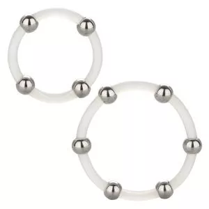 Buy Steel Beaded Silicone Ring Set by California Exotic online.