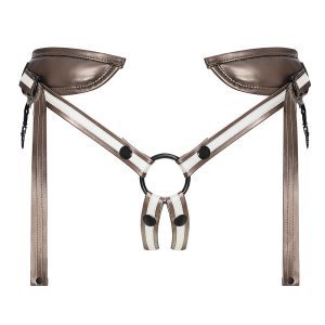 Buy Strap On Me Leatherette Desirous Harness One Size by Strap On Me online.
