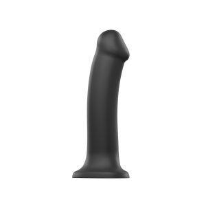 Buy Strap On Me Silicone Dual Density Bendable Dildo Large Black by Strap On Me online.