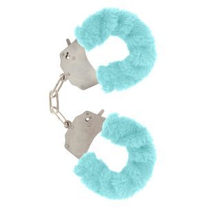 Buy ToyJoy Furry Fun Wrist Cuffs Aqua by Toy Joy Sex Toys online.