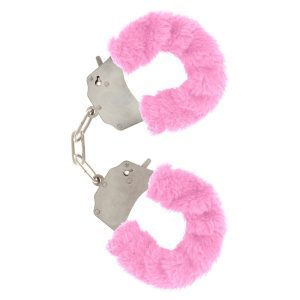 Buy ToyJoy Furry Fun Wrist Cuffs Pink by Toy Joy Sex Toys online.
