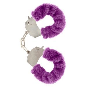 Buy ToyJoy Furry Fun Wrist Cuffs Purple by Toy Joy Sex Toys online.