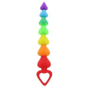 Buy ToyJoy Rainbow Heart Anal Beads by Toy Joy Sex Toys online.