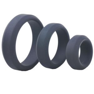 Buy Triple Black Silicone Cock Rings by Various Toy Brands online.