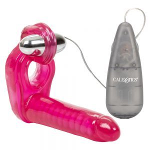 Buy Ultimate Triple Stimulator Vibrating Cock Ring With Dong by California Exotic online.
