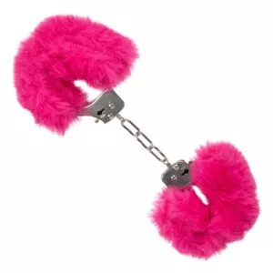 Ultra Fluffy Furry Cuffs Pink California Exotic 4.jpg