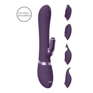 Buy Vive Etsu Interchangeable Rabbit Vibrator Purple by Shots Toys online.