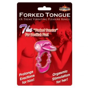 Forked Tongue Vibrating Silicone Cock Ring by Hott Products Unlimited for you to buy online.