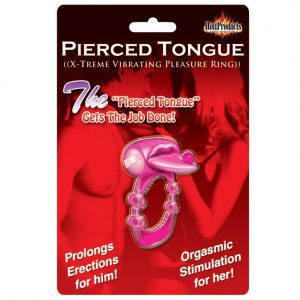 Pierced Tongue Vibrating Silicone Cock Ring by Hott Products Unlimited for you to buy online.