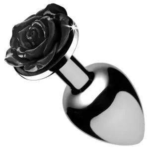 Buy XR Booty Sparks Black Rose Anal Plug Large by XR Brands online.