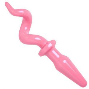 Buy XR Pig Tail Pink Butt Plug by XR Brands online.