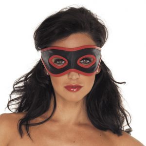 Red And Black Leather Mask by Rimba for you to buy online.