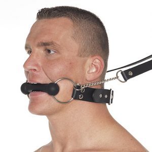 Leather Horse Bit Gag And Reins by Rimba for you to buy online.