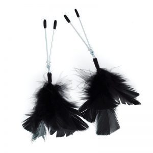 Black Feather Nipple Clamps by Rimba for you to buy online.